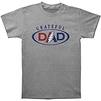 Grateful Dead Men's Grateful Dad T-Shirt Grey