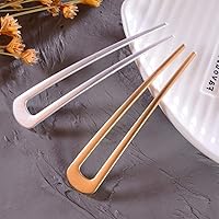 [2 Pack] Benefree U-Shape Hairpins, Bride Hair Accessories Hair Pins Clip Vintage Hair Stick,Hairstyle Chignon for Women Girls (Silver and Gold)