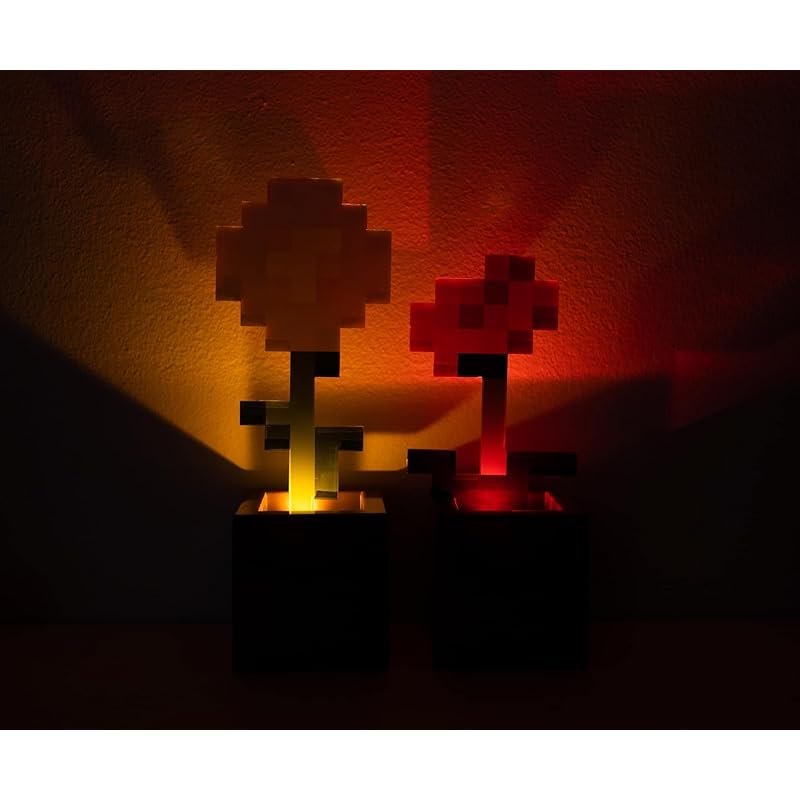 Mua Minecraft Daisy and Poppy Flower Pot Mood Lights, Set of 2 ...