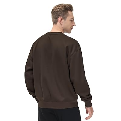  THE GYM PEOPLE Mens Fleece Crewneck Sweatshirt Thick Loose  Fit Soft Basic Pullover Sweatshirt