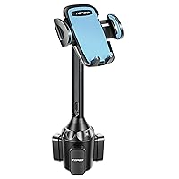 TOPGO Cup Holder Phone Holder, [Upgraded Long Pole & Firmly Stable] Cup Holder Phone Mount for Car, Cell Phone Automobile Cradles for iPhone 14 and More Smartphone(Blue)