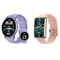 Parsonver Smart Watch Fitness Tracker, PS01PU Bundle with PSF1G, 2 Pack
