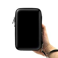 ADVcer 3DS Case, EVA Waterproof Hard Shield Protective Carrying Case with Detachable Hand Wrist Strap Compatible with Nintendo New 3DS XL, New 3DS, 3DS XL, 3DS, 3DS LL or 2DS XL or DSi, DS Lite, Black