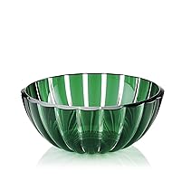 Guzzini Dolcevita Green Bowl Medium 7.9 inches (20 cm) Bio-Based Plastic Emerald Indoor Outdoor Serveware