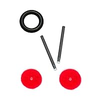 2 Pieces Metal Vintage Domestic Home Singer Sewing Machine Spool Pins + Bobbin Winder Tire + Red Felt Pad Thread Holder Domestic Home Sewing Machine Spare Part Fits 27 28 66 99 15 15-91 15-88 15-90
