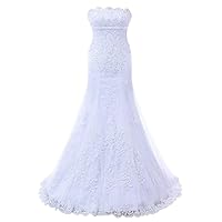 Women's Vintage Sheath Floor Length Lace Wedding Dresses Formal Gowns