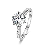 MRENITE 1ct 6.5mm 10K 14K 18K Moissanite Engagement Rings Lab Grown Diamond D Color VVS1 Clarity Wedding Ring Anniversary Bands Jewelry Gift for Women