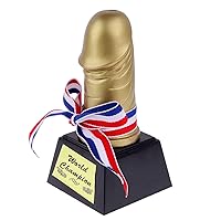 FEESHOW Novelty Willy Trophy Hen Stag Party Bachelor Party Favors Novelty Gifts Bronze&Black One Size