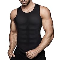 Mens Compression Shirt Slimming Body Shaper Vest Workout Tank Tops Abs Abdomen Undershirts