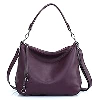 zency Genuine Leather Bags For Women Simple Classic Casual Handbag Female Hobos Vintage Commute Shoulder Tote Crossbody Bag