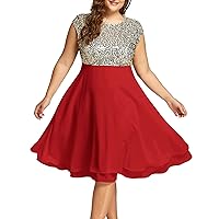 Ruziyoog Women Plus Size Sexy Cami Dress Summer Sequin Party Cocktail Evening Long Dresses Elegant High Low Prom Gown