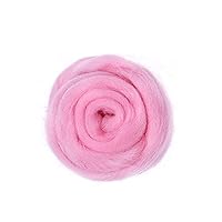 100g Soft Dyed Wool Tops Roving Wool Fibre for Doll Spinning Sewing Material Red Color (Color : Blue)
