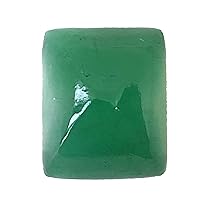TGSC 4.96 Ct Natural Emerald Octagon Shape Cabochon Size 10x8.50 mm Top Quality Beautiful Loose Gemstone With Double Shading Color / Flat Back Emerald For Pendant Jewelry- Give Jewelry Unique Look