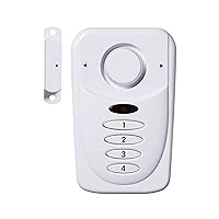 SABRE Elite Wireless Door Alarm with Exit/Entry Delay Mode, Home Mode & Keypad, Deters Intruders w/ 120dB Alarm Heard Up to 1,500 ft, Versatile Settings, Works on Both Left & Right Side Opening Doors