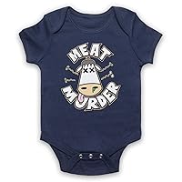 Unisex-Babys' Meat is Murder Vegetarian Baby Grow