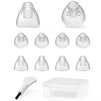 Hearing Aid Domes Medium 8mm Bass Double Vent for Resound,Oticon MiniFit,Phonak Universal Closed Dome Ear Tips Replacement (10pcs Pack)