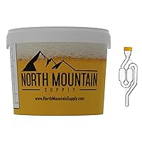 North Mountain Supply 2 Gallon Graduated Fermenting Bucket with Twin Bubble Airlock and Grommet