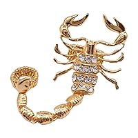 Women Ring Fashion Jewelry Metal Long Scorpion Elastic Band 2 Fingers Gold