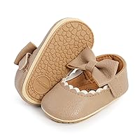 COSANKIM Baby Girls Mary Jane Flats Shoes Anti-Slip Rubber Sole Infant Toddler Princess Wedding Dress Shoes