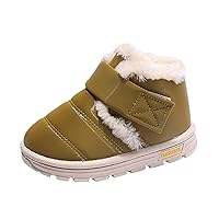 Winter Children Snow Boots For Boys And Girls Thick Bottom Non Slip Upper Hook Loop Solid Kids Boots for Girls Size 2