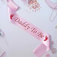 Daddy to Be Sash for Baby Shower, Man Behind the Bump, Dadchelor Diaper Party Favor for Father to Be, New Dad Gift Ideas, Boy or Girl, Pink or Blue Gender Reveal Decorations