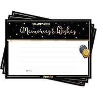 Papery Pop Share your Memories and Wishes with the Retiree (50 Pack) - Retirement Party Games Cards Ideas Activities Supplies