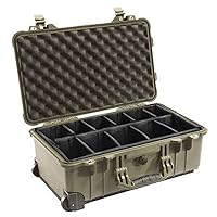 Pelican 1510 Case With Padded Dividers (OD Green), Olive Green (015100-0040-130)