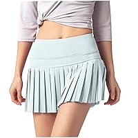 Women's Summer Tennis Skirt Shorts with Pocket Pleated Golf Culottes High Waisted Workout Running Athletic Flowy Skort