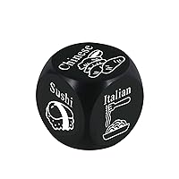 Valentines Day Gifts Men Women Anniversary Date Night Ideas for Her Him Christmas Birthday Food Decider for Boyfriend Girlfriend Husband Wife Bridal Shower Wedding Gifts for Couple Black Steel Dice