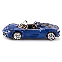 1475, Porsche 918 Spyder, Metal/Plastic, Toy car for Children, Silver, Rubber Tyres