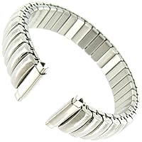 10-13mm Hirsch Ladies Expansion Set Of Two Silver Tone Stainless Steel Watch Band