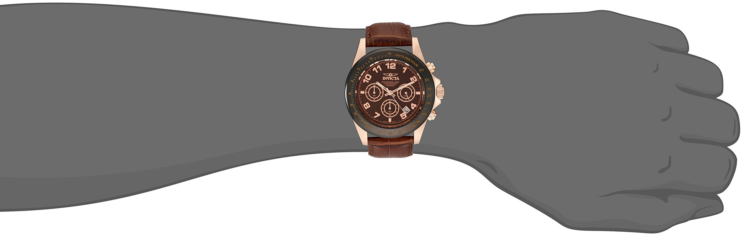Invicta Men's 10712 Speedway Brown Dial Brown Leather Watch