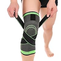 ASOONYUM Knee Sleeve,Compression Fit Support -for Joint Pain and Arthritis Relief, Improved Circulation Compression - Wear Anywhere - Single