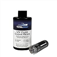 200g UV Cure Clear Acrylic Resin with UV Flashlight for Resin Curing - Kit for DIY Jewelry Making, Small Resin Crafts, and Protective Coating