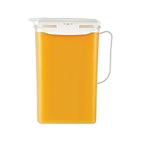 LocknLock Aqua Fridge Door Water Jug with Handle BPA Free Plastic Pitcher with Flip Top Lid Perfect for Making Teas and Juices, 2 Quarts, Ivory