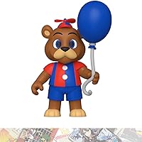 Balloon Freddy: Action Figure Vinyl Figurine Bundle with 1 F N A F Theme Compatible Trading Card (67620)