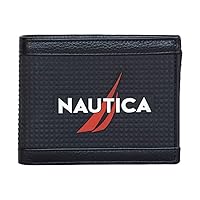 Nautica Men's Classic Leather Bifold RFID Wallet (Available in Smooth or Pebble Grain)