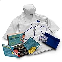 My First Stethoscope Doctor's Kit - Includes Kid Sized Stethoscope, Lab Coat, Surgical Cap, Name Tag, Lanyard and Information Booklet