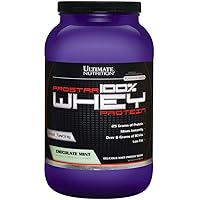 Ultimate Nutrition Prostar Whey Protein Powder Blend of Whey Concentrate Isolate and Peptides – Low Carb, Keto Friendly, 25 Grams of Protein - 30 Servings, Chocolate Mint, 2 Pounds