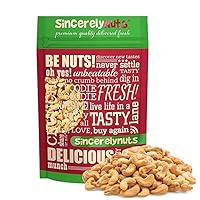 Sincerely Nuts – Whole Cashews Roasted and Salted | One Lb. Bag | Deluxe Kosher Snack Food | Healthy Source of Protein, Vitamin & Mineral Nutritional Content | Gourmet Quality Vegan Cashew Nut