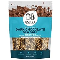 88 Acres Seed Granola | Gluten Free, Nut Free, Non GMO, School Safe, Healthy Vegan Breakfast Cereal | 1 Pack (Dark Chocolate Sea Salt)