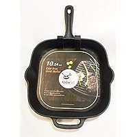 Kitchenet Cast Iron Square Grill Pan - 10.24