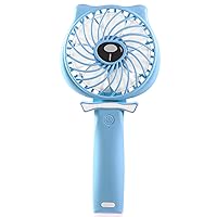 TriPole Mini Handheld Fan 2600mAh Battery Operated Fan 3 Speed Adjustable USB Rechargeable Small Portable Personal Fan Foldable Stroller Desk Table Fan For Girls Woman Home Office Outdoor Travel, Blue