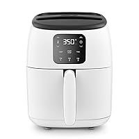 DASH Tasti-Crisp™ Electric Air Fryer Oven, 2.6 Qt., White – Compact Air Fryer for Healthier Food in Minutes, Ideal for Small Spaces - Auto Shut Off, Digital, 1000-Watt