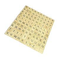 ERINGOGO 1 200pcs Letters for Crafts Letter Puzzle Early Bulk Puzzles for Kids Small Wooden Letter Tiles Wooden Alphabet Tiles Wooden Letter Squares Alphabet Puzzle Bamboo Child Pendant
