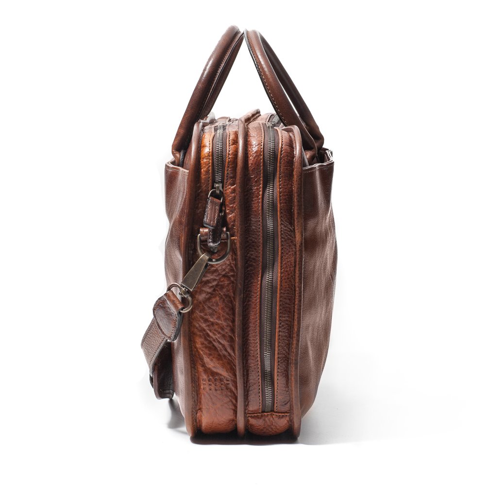 Moore and Giles Miller Leather Standard Attaché - Titan Milled Brown