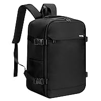 HOMIEE Personal Item Backpack Flight Approved Carry on Bags for Travel, 15.6 Inch Laptop Backpack Cabin Bag for Weekender Business Hiking, Black