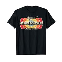 Funny Job Title Worker Retro Vintage Master Scheduler T-Shirt