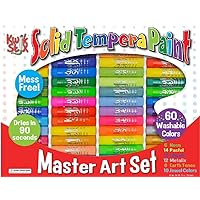 The Pencil Grip Kwik Stix Master Art Set 60 Colors, Includes Classic, Metallic, Neon, Jewel, Pastel and Earth Colors, TPG-690