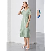 TLULY Sweater Dress for Women - Sweater Dress for Women (Color : Mint Green, Size : Small)